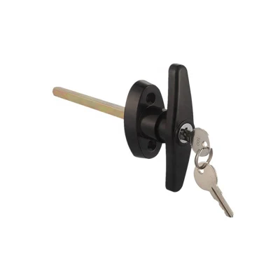  Hot Sale Aluminium Pop out Folding Chrome Plated Barn Garage Door T Handle Lock with Inside Slide Lock Latch