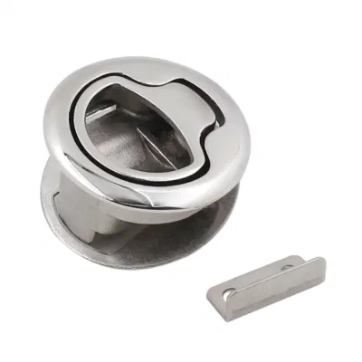  Boat Cam Latch 316 Stainless Steel Floor Buckle Hatch Pullmarine Flush Lift Pull Slam Latch with Back Plate