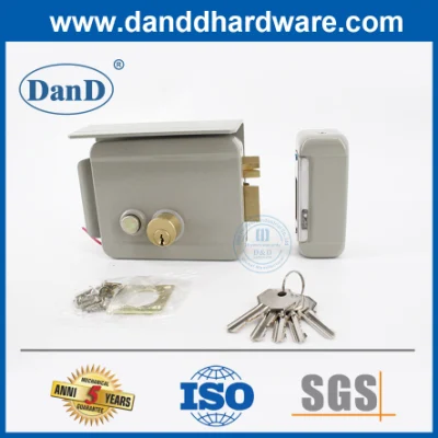 Security Brass Rim Cylinder Electromagnetic Electric Lock Set Hardware Iron Deadlock Safety Steel Gate Lock Surface Mounted Long Throw Rim Door Locks with Keys