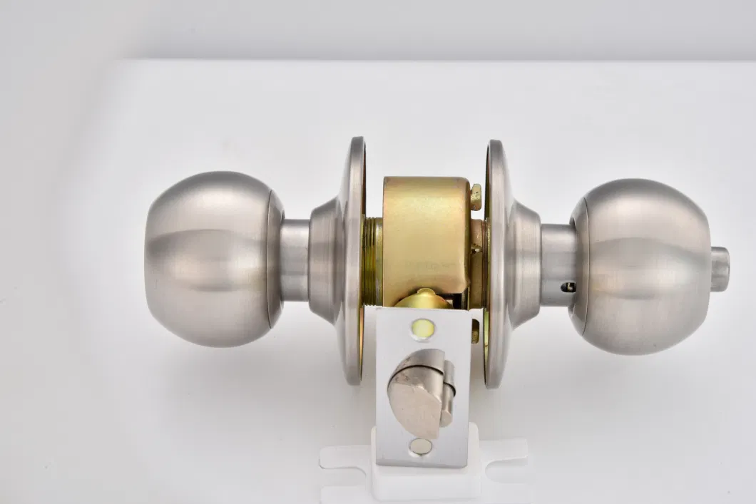 Ball Round Cylindrical Brass Cylinder Stainless Steel Handle Door Knob Lock