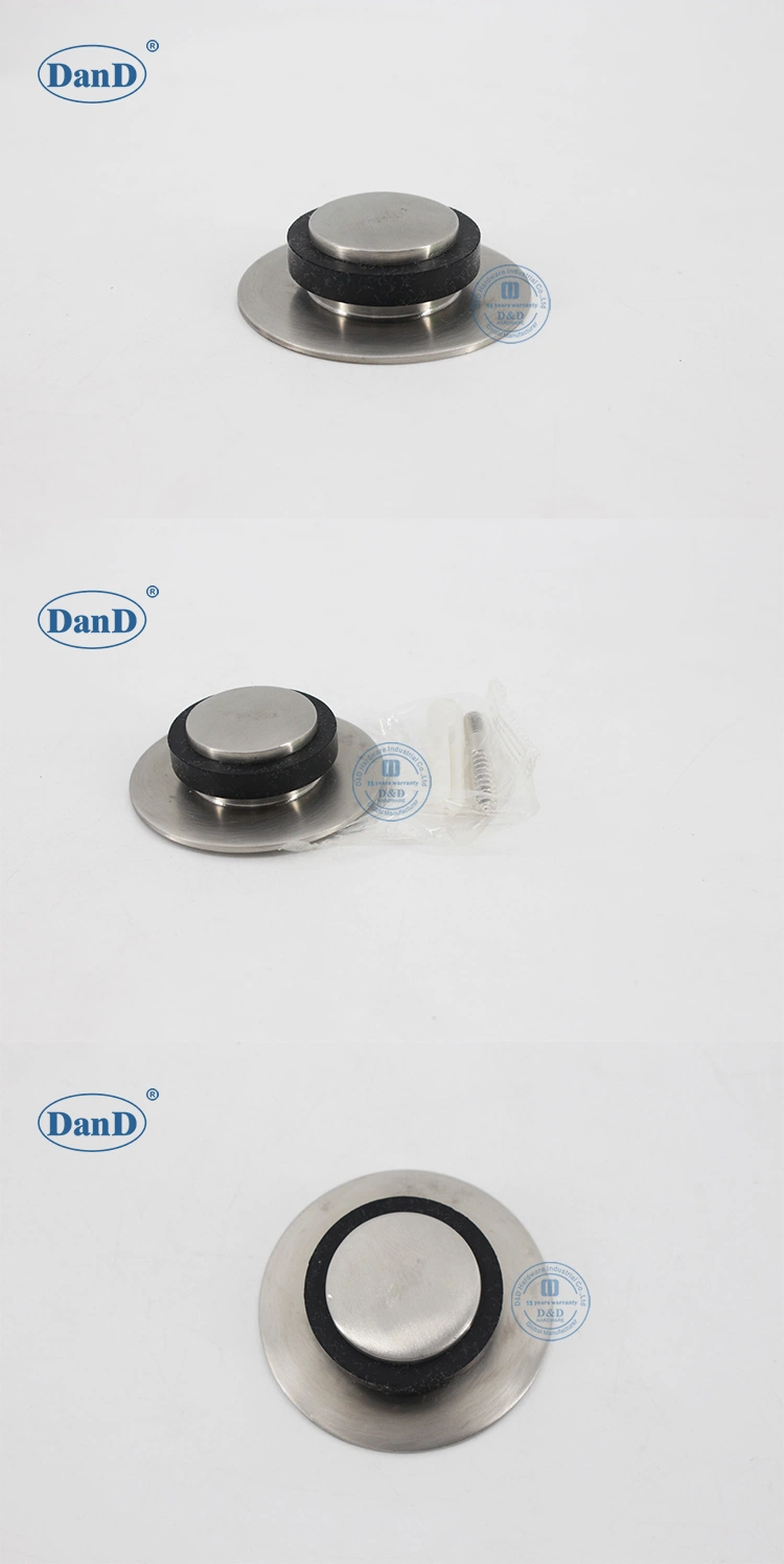 Stainless Steel Contemporary Rubber Door Accessories Stop for Home Decoration