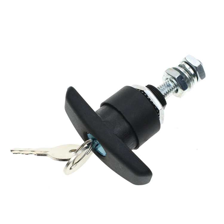 Yh9678 Security Black Metal Cabinet Handle Lock Plastic T Handle Cabinet Cam Lock