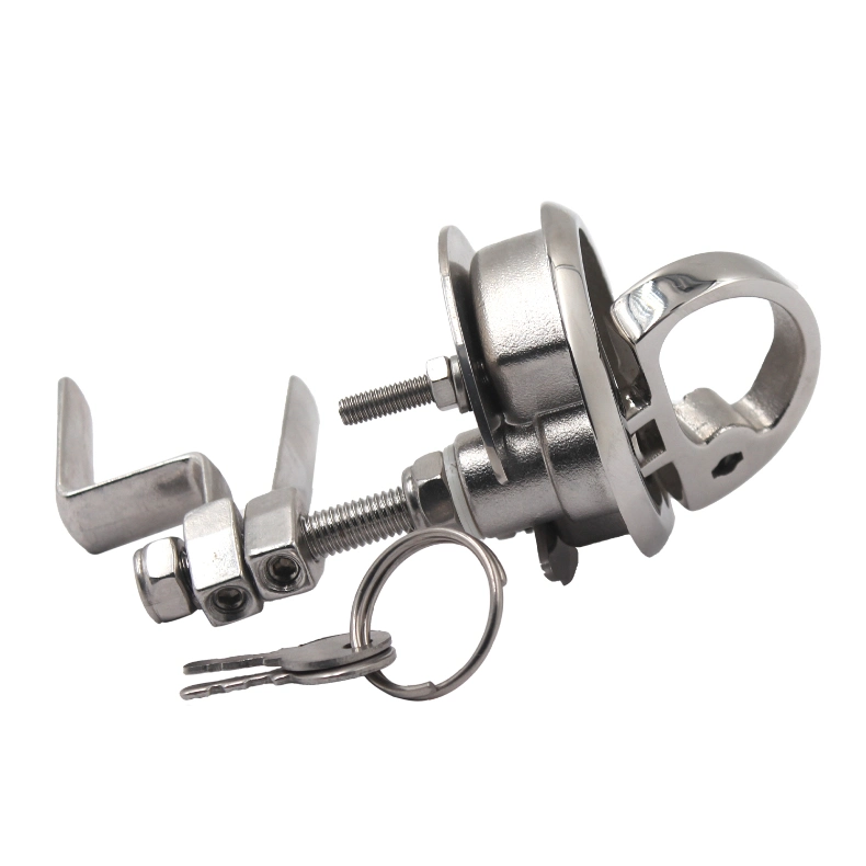 Stainless Steel 316 Flush Mount Boat Hatch Latch Floor Lock Marine Hardware Heavy Duty Lock Adjustable Cam Hatch Lock