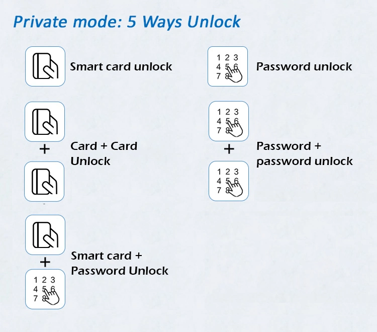 Aluminum Alloy Smart M1 Card Cabinet Locks with Password Unlock