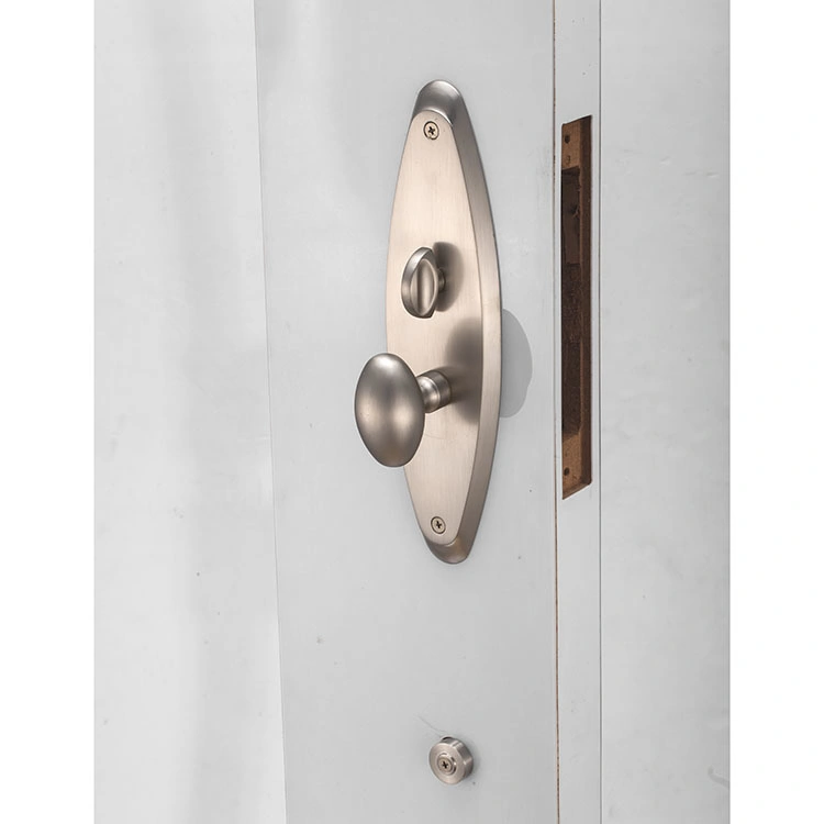 Bright Solid Forged Brass Keys Entry Handleset Mechanical Door Lock