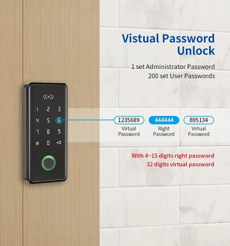 Portable Keyless Digital Electronic Smart Cabinet Lock with Fingerprint Reader