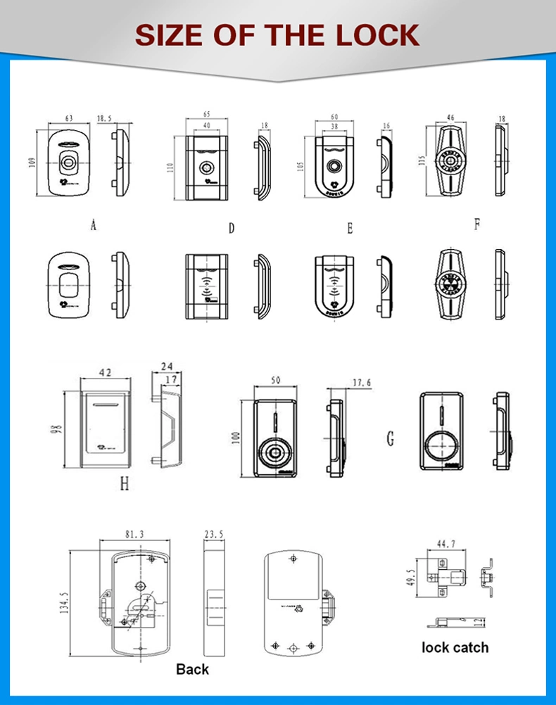 CE&FCC Approved Metal Cabinet Door Lock with Low Voltage Alarm