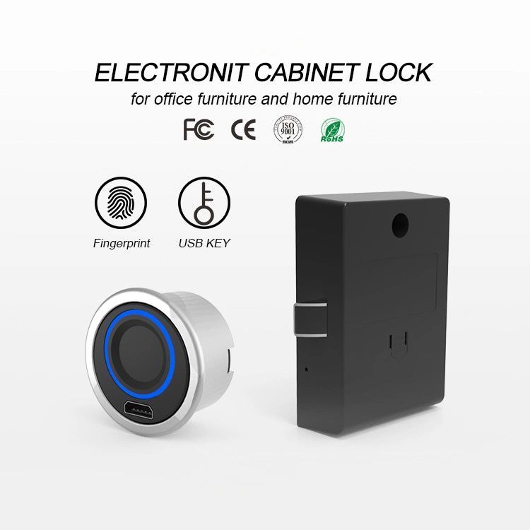 Electric Furniture Cabinet Office Fingerprint Code Lock Keyless Smart Drawer
