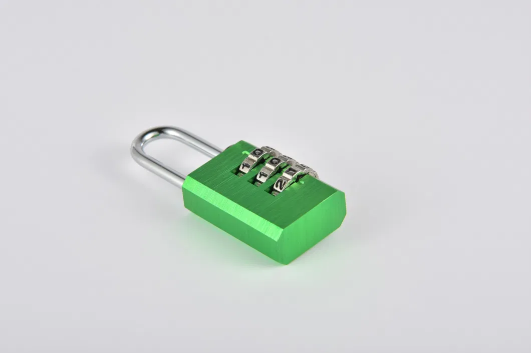 Green Aluminum Alloy Combination Code 3 Dials Safety Economic Pad Lock