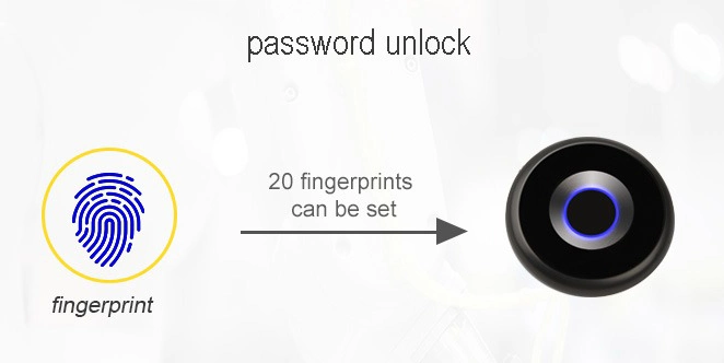 Digital Sercurity Fingerprint Furniture Hardware Cabinet Handle Electronic Smart Lock