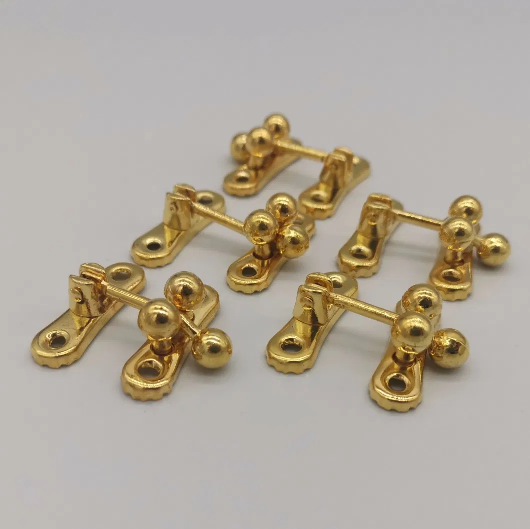 Golden Hasp Lock Catch Clasp Furnite Hardware for Wooden Jewelry Gift Box (33*31mm)