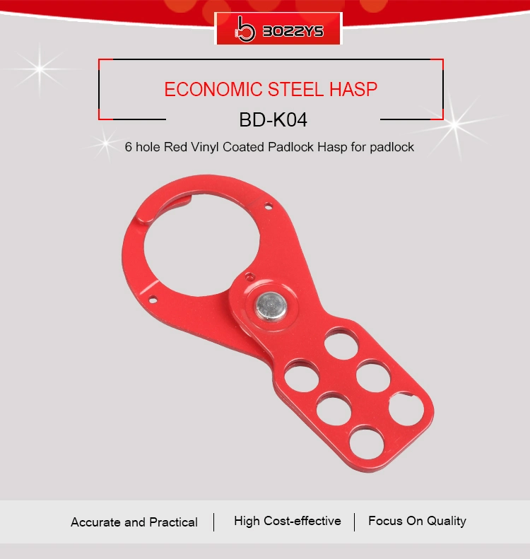 Bozzys 38 mm Red Anti-Rust Steel Group Lockout Hasp
