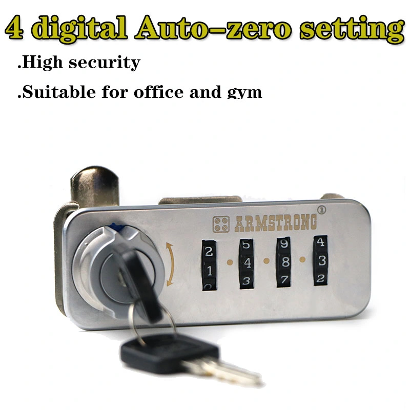 Auto Return Zero 4 Digits Password Cabinet Mechanical Combination Locker Lock