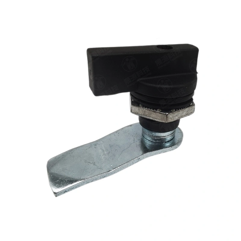 Ms406 Zinc Alloy Cam Lock Keyless Distribution Box Cabinet Door Lock Black Plastic Handle Cylindrical Lock
