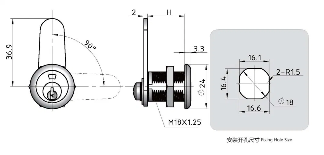 Wangtong High Security Zinc Alloy Master Key Mailbox Lock