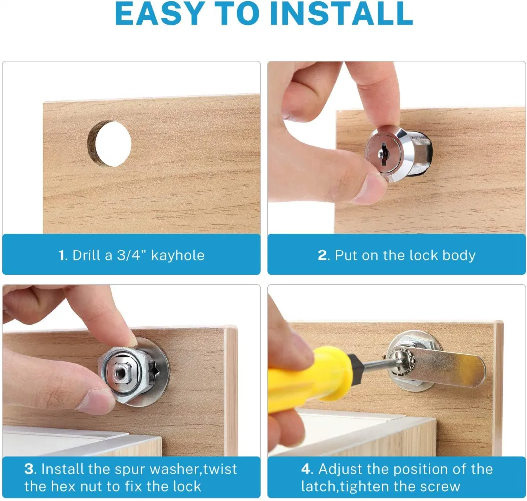 Tubular Cam Lock Switch Electrical for Cabinet