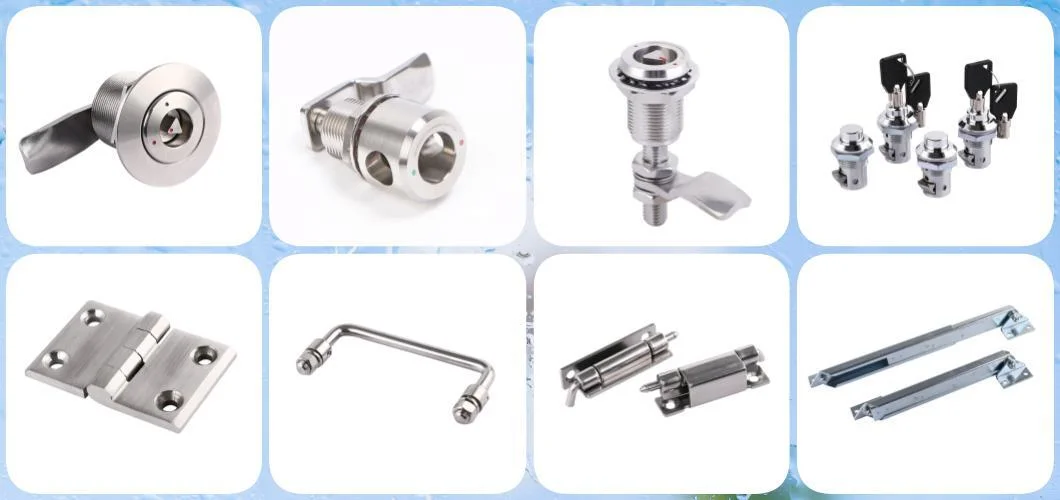 Stainless Steel Security Door Quarter Turn Latch Round Cabinet Lock Magnetic Lock Cylinder