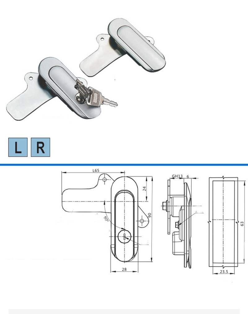 Zinc Alloy Flat Lock Industrial Equipment Door Lock Industrial Cabinet Door Lock