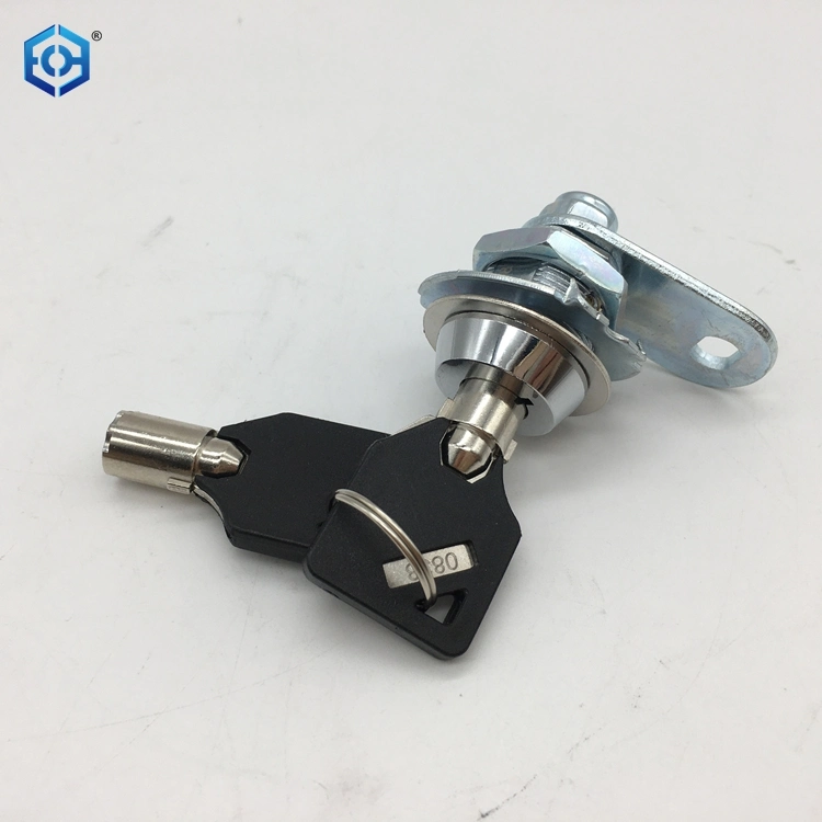 Keyed Alike Removable Key 90&deg; Chrome Tubular Cam Lock