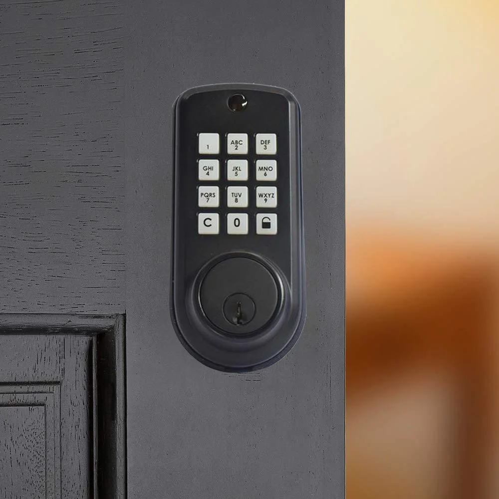 Safe Electronic Digital Keyless Smart Deadbolt Door Locks &amp; Keys for Wood Door