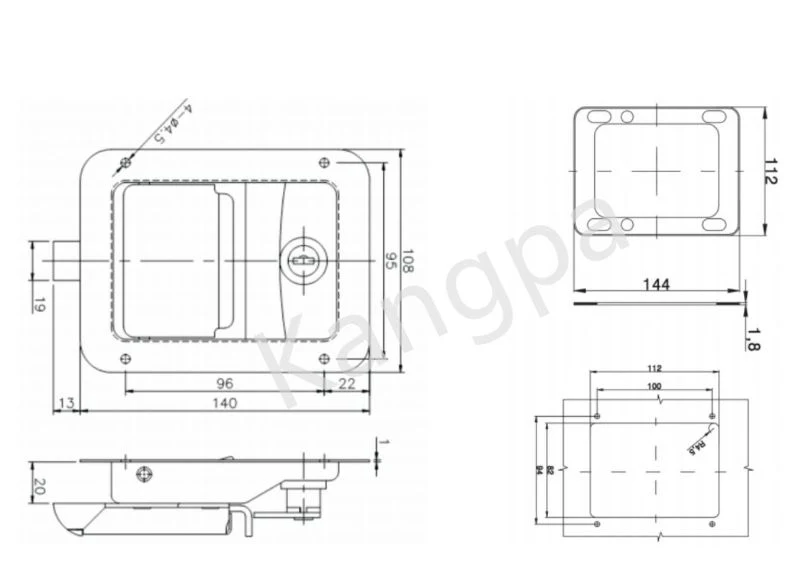 Heavy Duty Generator Container Canopy Door Latch