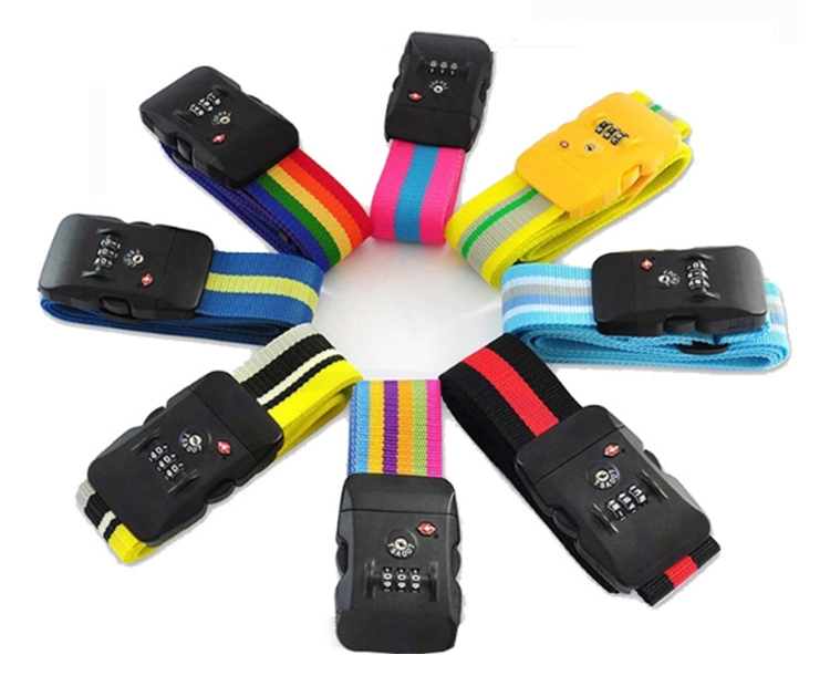 Customized Color Durable Adjustable Luggage Strap Travel Lock Tsa Lock