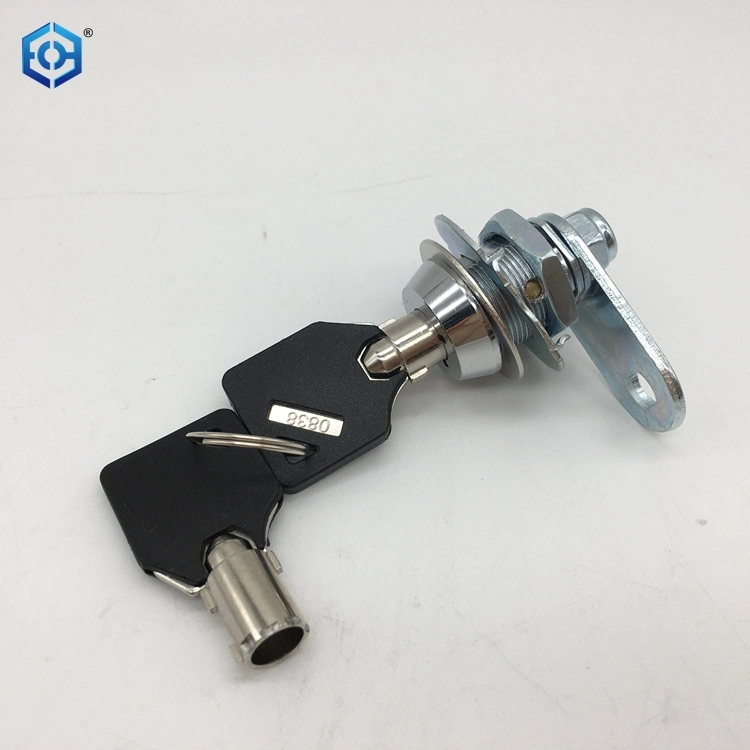 Keyed Alike Removable Key 90&deg; Chrome Tubular Cam Lock