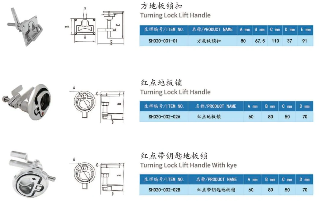 Boat Hatch Cam Latch Locking Flush Mount Round Pull Latch for Ships Yachts, RV, Trucks