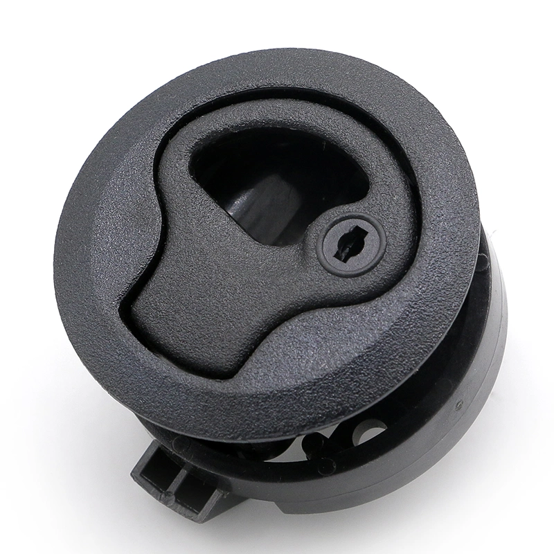 Xk246 Southco 61mm 2&quot; Black Waterproof Plastic ABS Push to Close Cam Slam Flush Pull Boat Round Marine Lock for RV