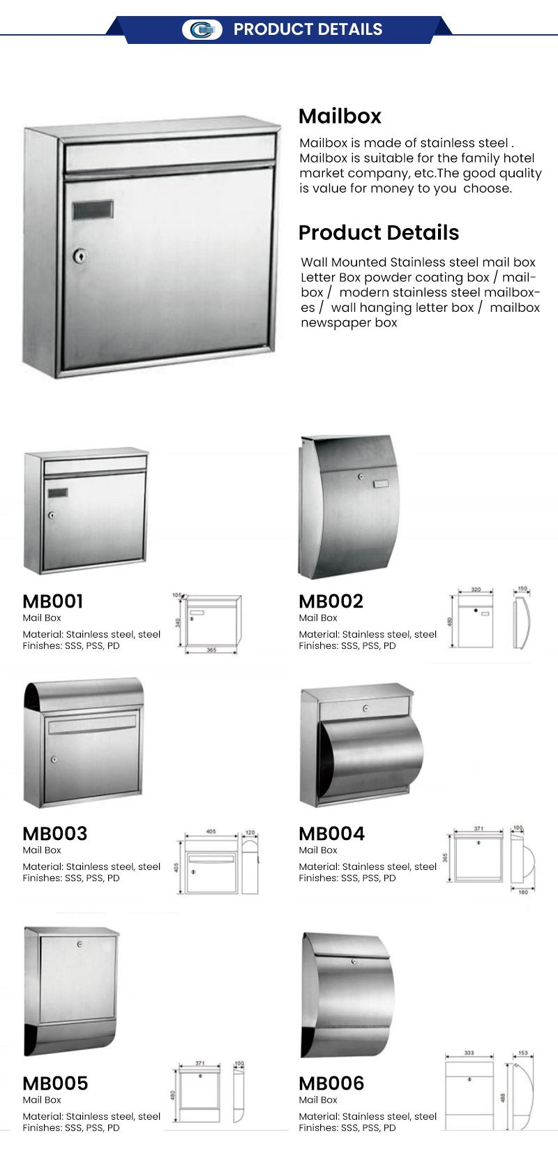 Huasheng Stainless Steel Mailbox Quarter Turn Cam Cabinet Lock