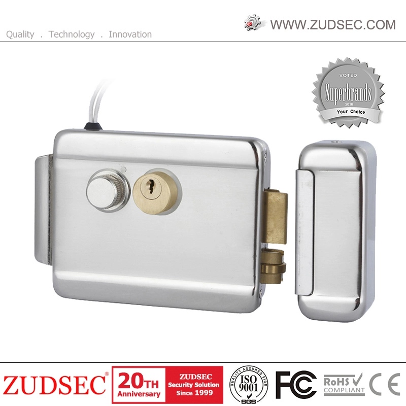 High Security Double Cylinder Electric Rim Lock, Electronic Door Lock with Computer Keys