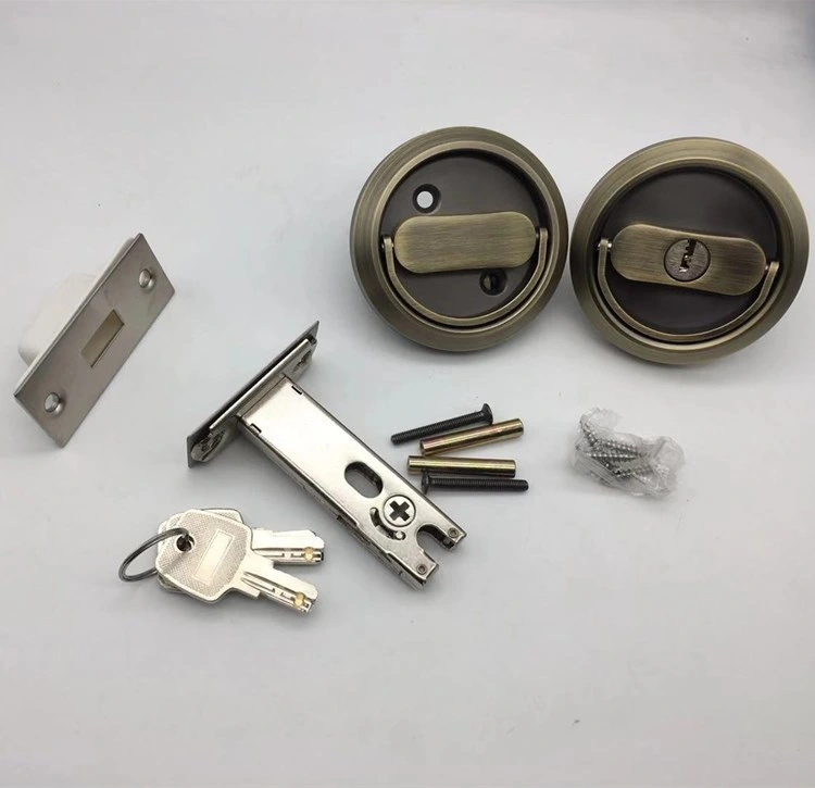 Stainless Steel Zinc Alloy Sliding Door Lock with Pull Handle