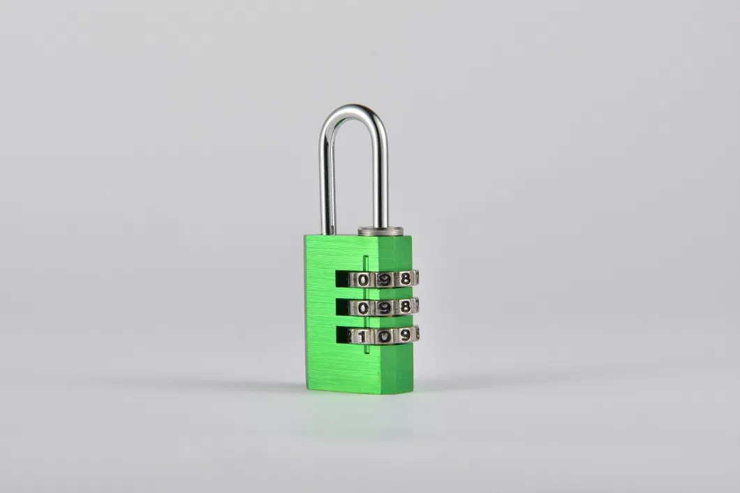 Green Aluminum Alloy Combination Code 3 Dials Safety Economic Pad Lock