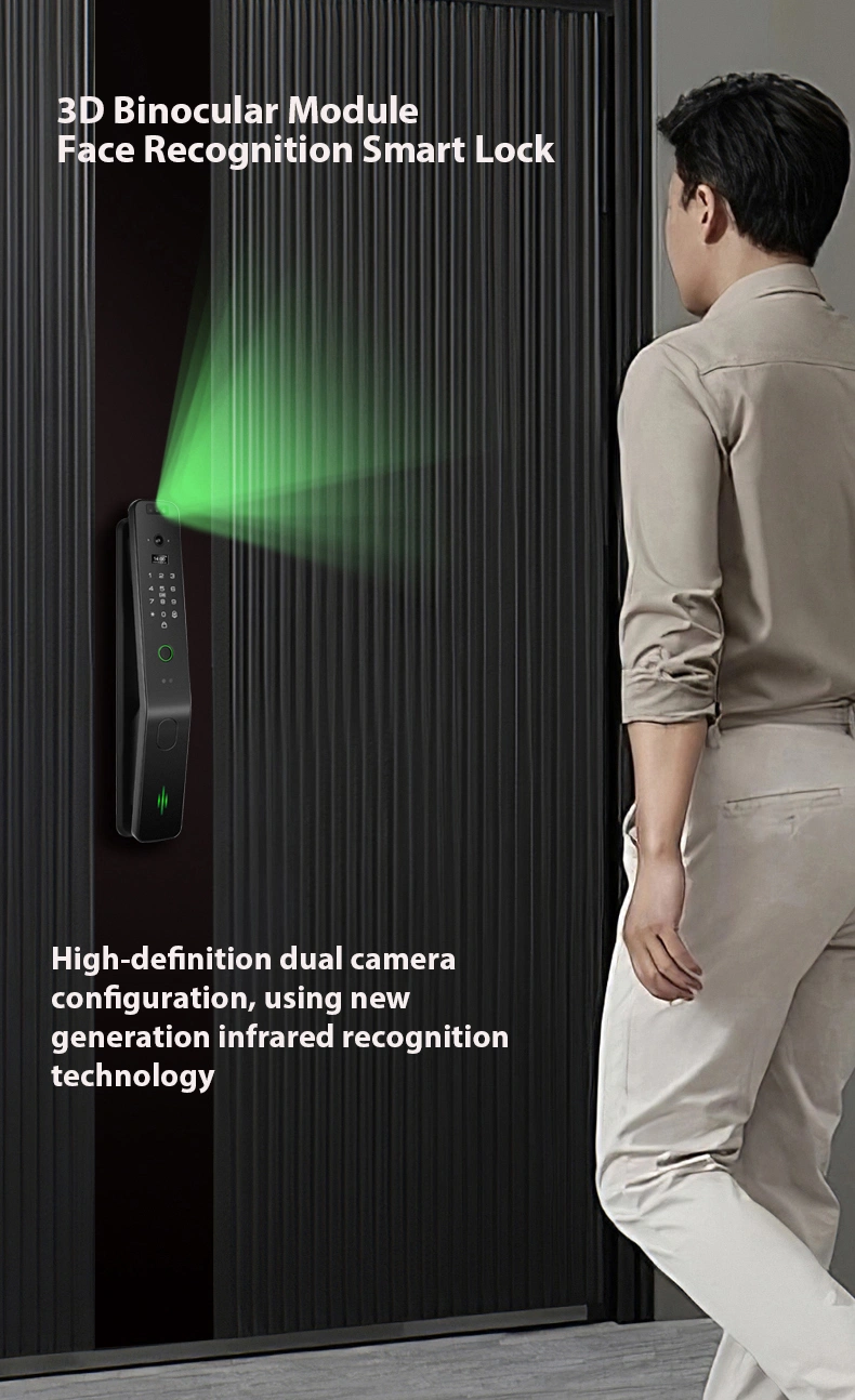 Home Front Door Keyless Smart Lock 3D Face Recognition Smart Door Lock with Camera