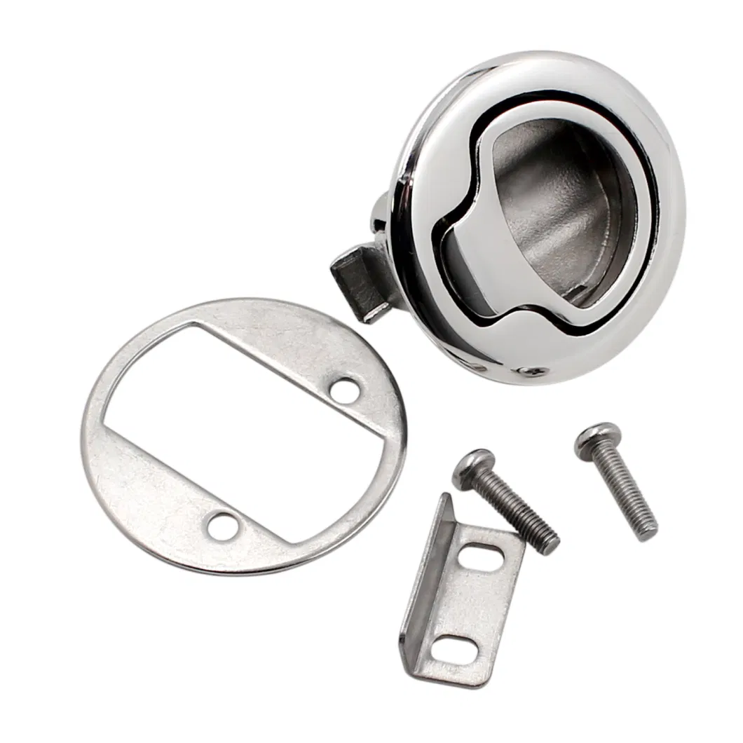 Boat Cam Latch 316 Stainless Steel Floor Buckle Hatch Pullmarine Flush Lift Pull Slam Latch with Back Plate