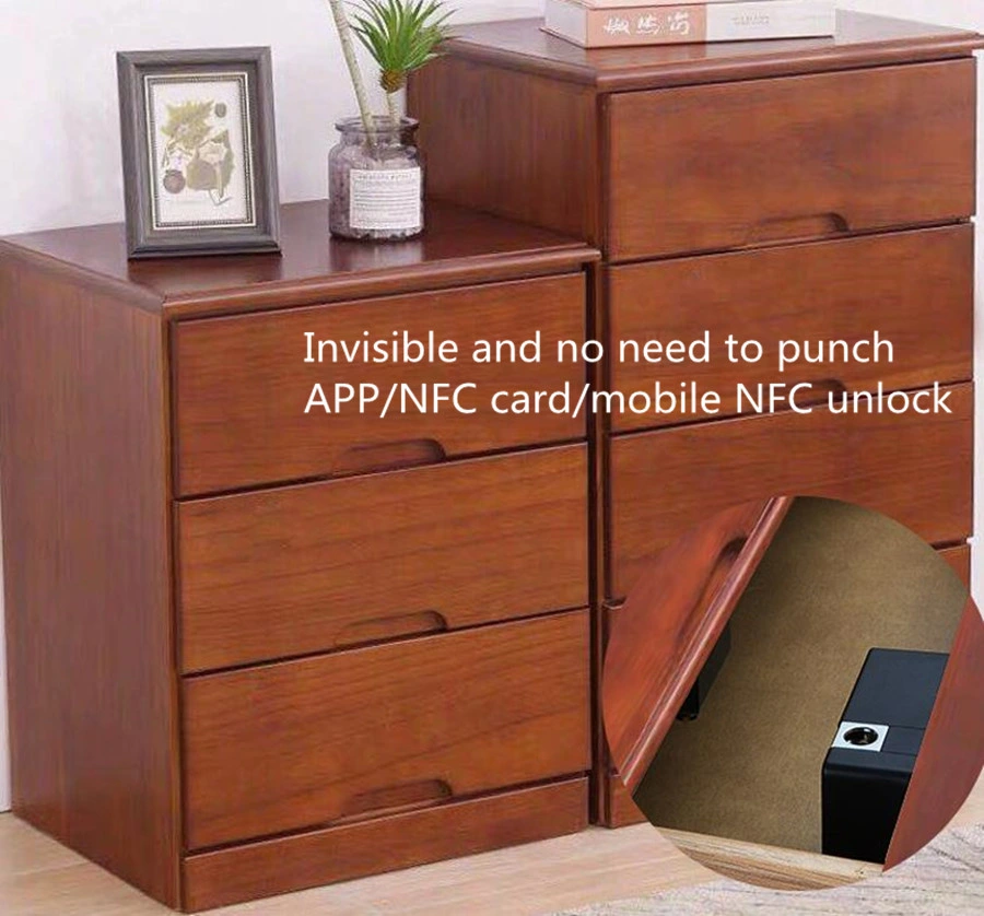 Security Electronic Smart Combination Lock NFC Drawer Lock Bluetooth APP Support Digital Cabinet Lock