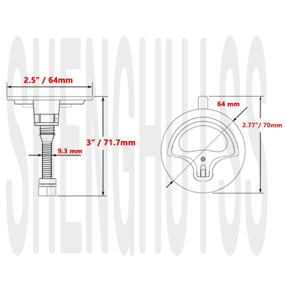 Boat Deck Hatch Locking Fitting Marine Stainless Steel 316 Floor Buckle Flush Pull Hatch Lift Handle Recessed Cam Hatch Latch