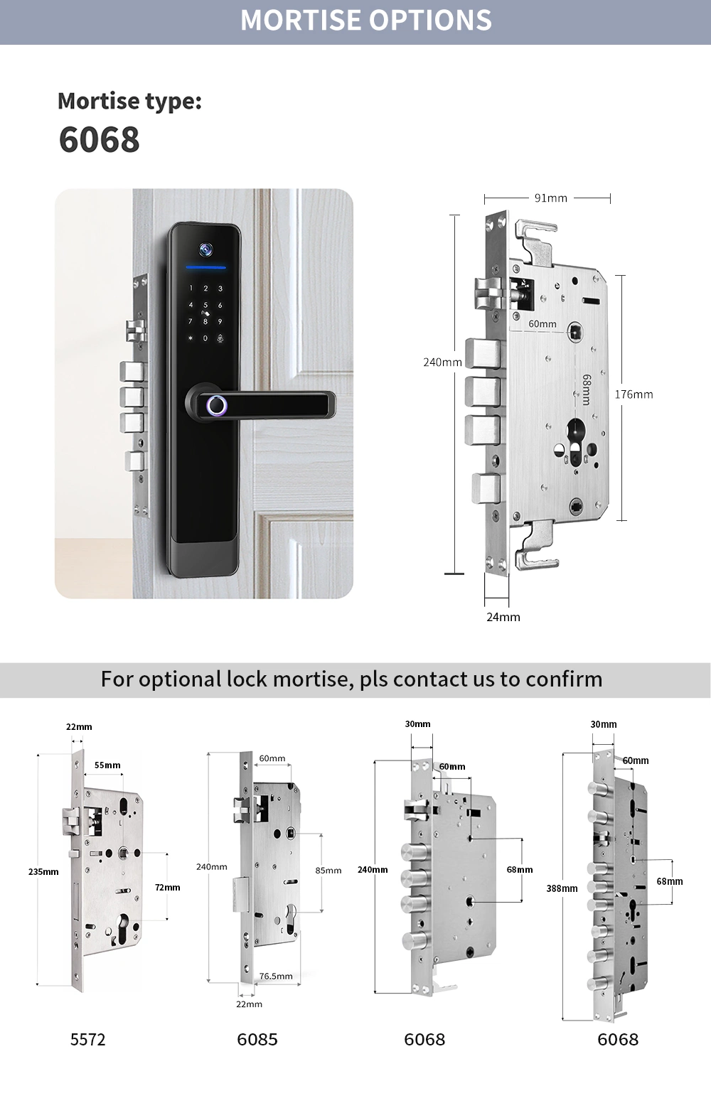 Guangdong Tuya Electronic Digital Sliding Handle Smart Door Lock with Camera