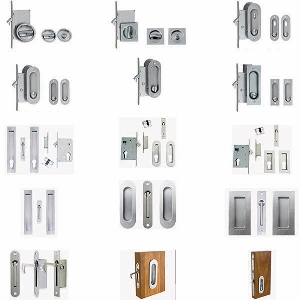 Stainless Steel Security Safe Sliding Door Lock with Concealed Handles
