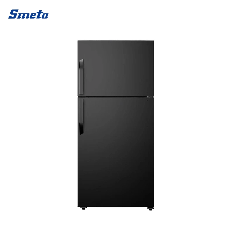 18cuft Black Color No Frost Double Door Refrigerator and Freezer