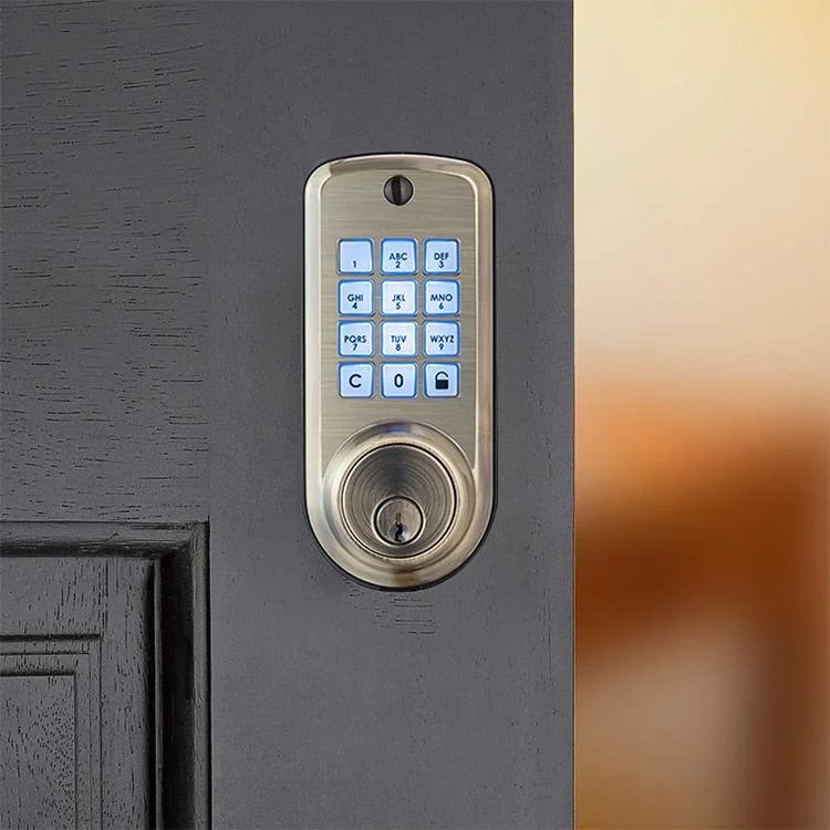 Safe Electronic Digital Keyless Smart Deadbolt Door Locks &amp; Keys for Wood Door