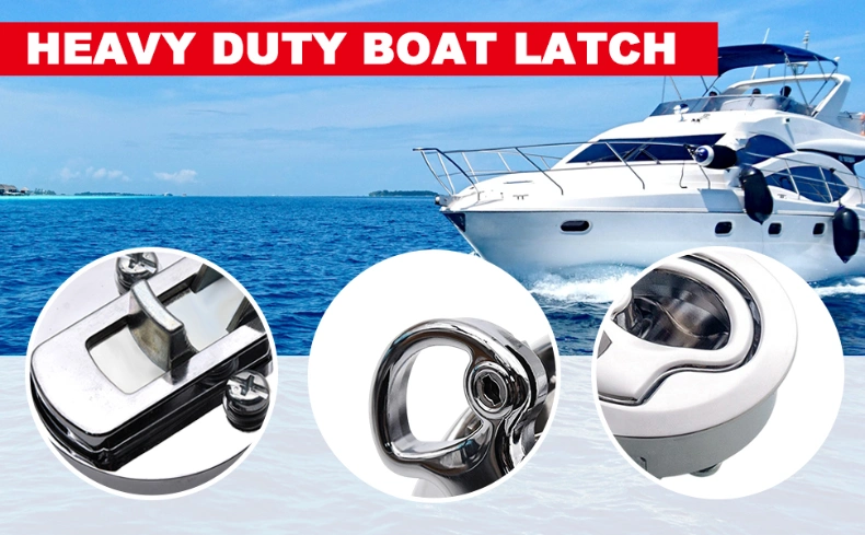 Boat Cam Latch 316 Stainless Steel Floor Buckle Hatch Pullmarine Flush Lift Pull Slam Latch with Back Plate