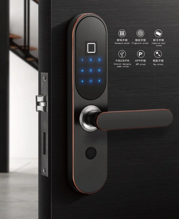 Magnetic Safe Combination Hardware Digital Door Handle Smart Fingerprint Lock