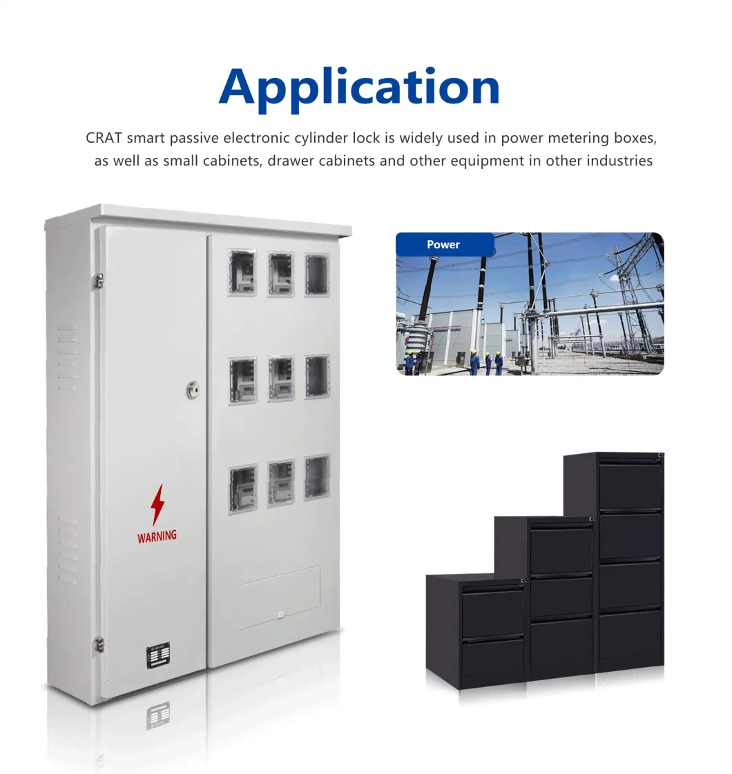 High Security Master Key System Remote Smart Cam Cabinet Lock for Power Industry