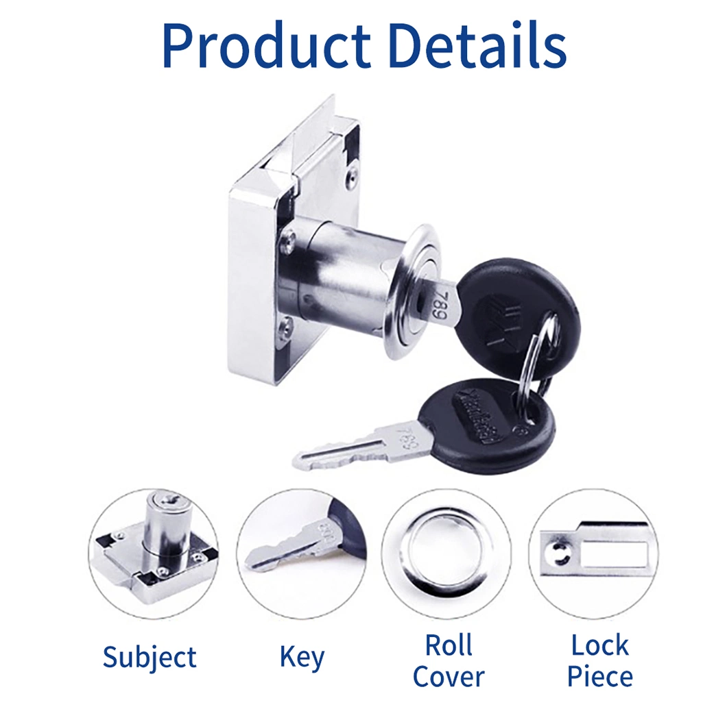 Various Key Lock Zinc Alloy Office Desk Drawer Lock Cabinet Drawer Lock