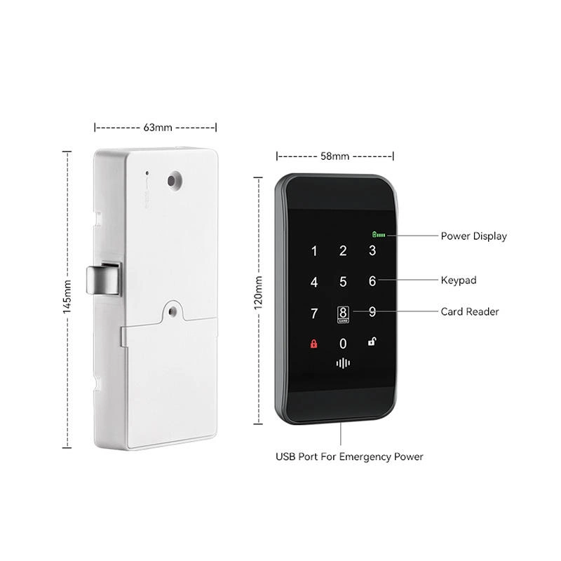 Aluminum Alloy Smart M1 Card Cabinet Locks with Password Unlock