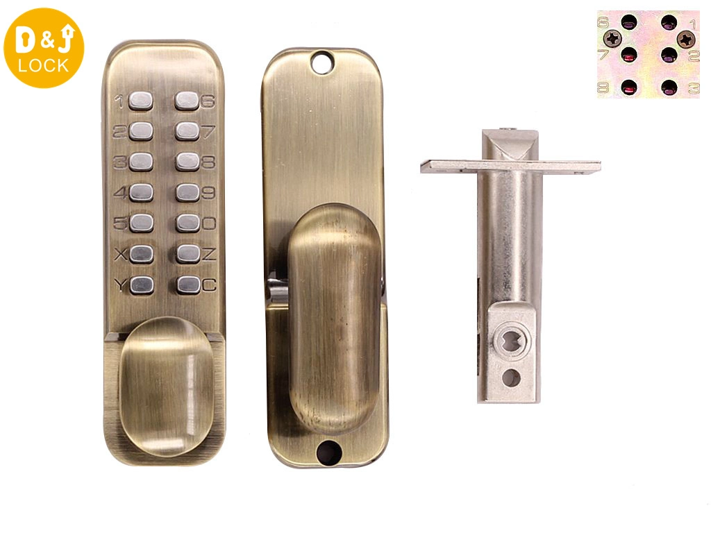 Waterproof Fireproof Mechanical Handle Digital Code Smart Door Lock
