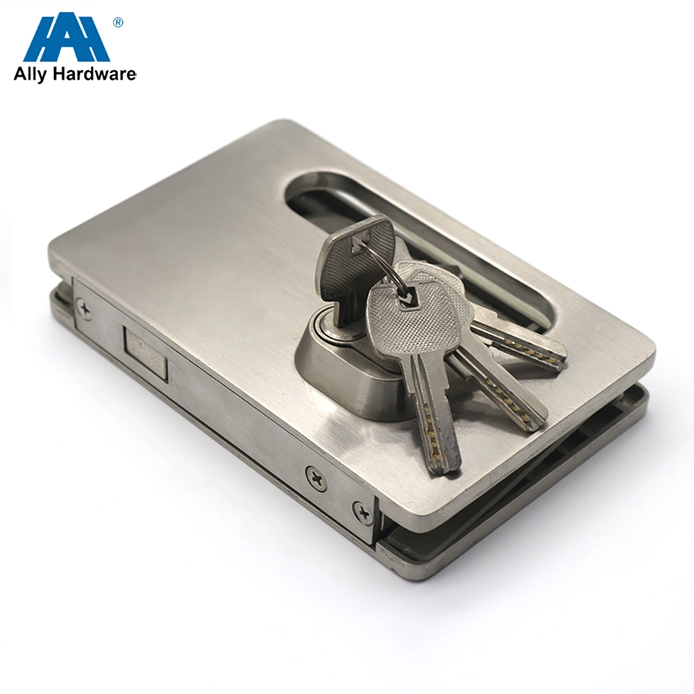 Heavy Duty Glass Folding Door Stainless Steel Patch Fitting Lock