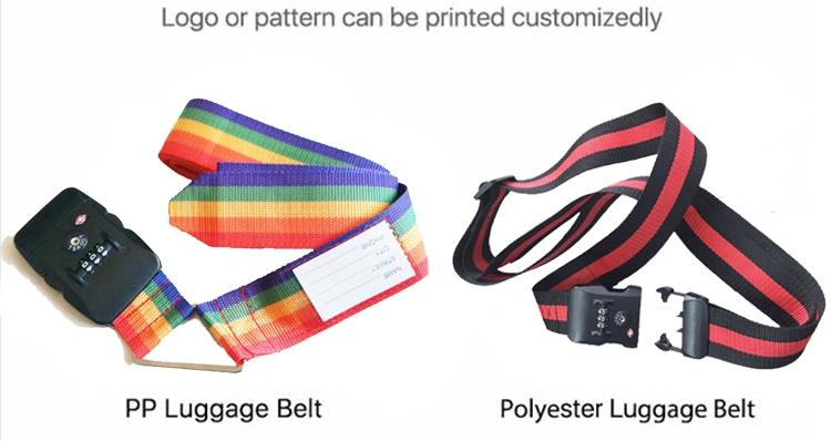 Customized Color Durable Adjustable Luggage Strap Travel Lock Tsa Lock