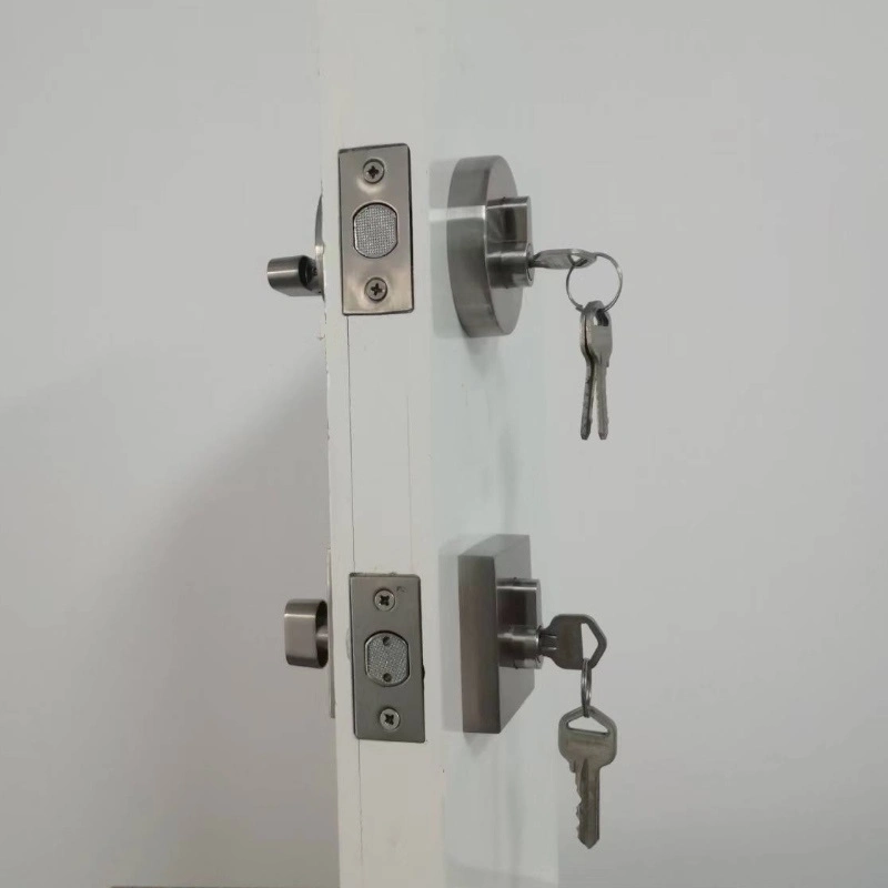Zinc Alloy Single Cylinder Round Deadbolt Lock Entry Door Knob Lock